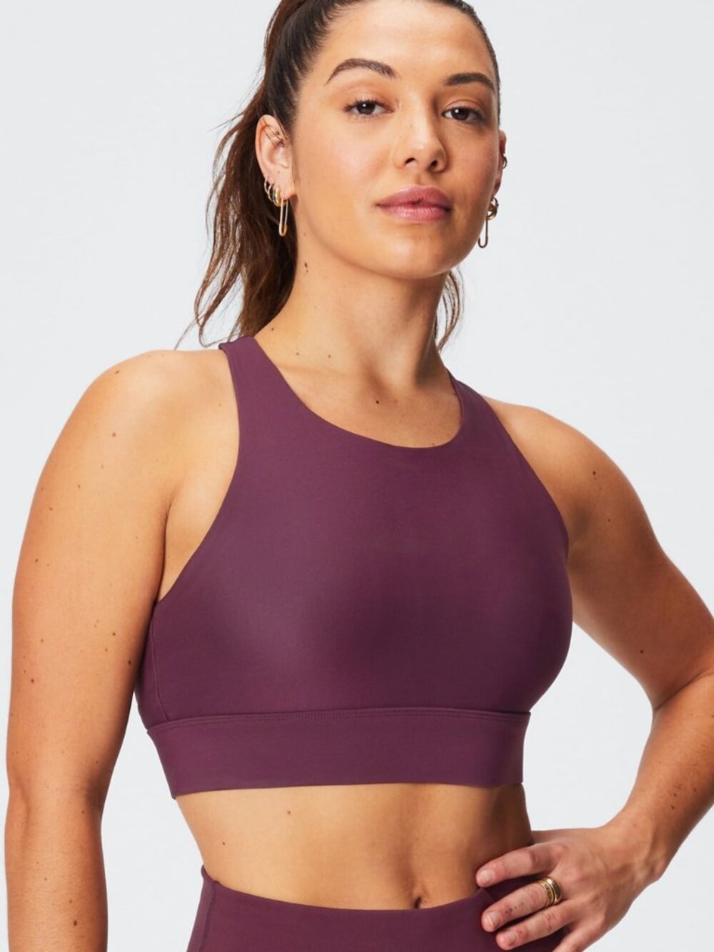 Fabletics No Bounce Sports Bra Burgundy 3X NWT High Impact